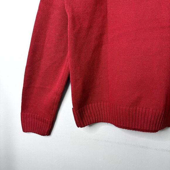 Burgundy Red Snowman with Scaft Christmas Holiday Winter Sweater Women's Size XL - Picture 11 of 11